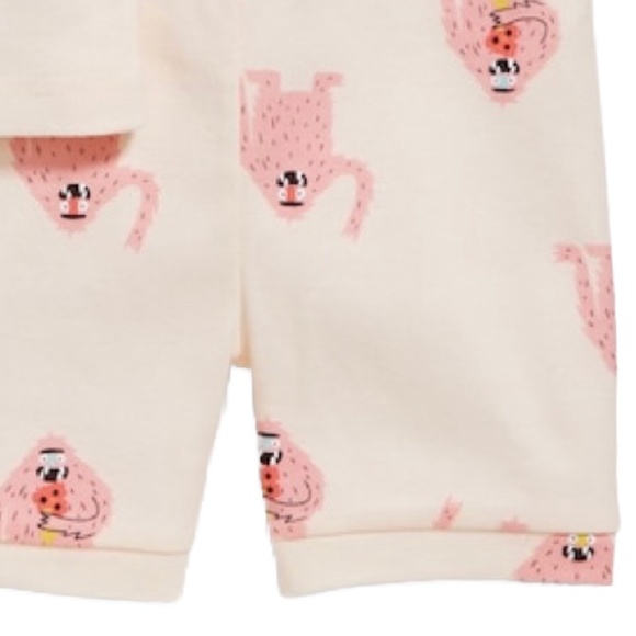 2pc Pajamas Top & Short Big Foot Monster Set Snug-Fit Unisex PJs Size 5T New - Picture 3 of 12